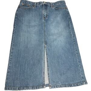 VTG 2004 Gap Jeans Womens Denim A-Line Skirt Size 10 Medium Wash Blue 5-Pocket
